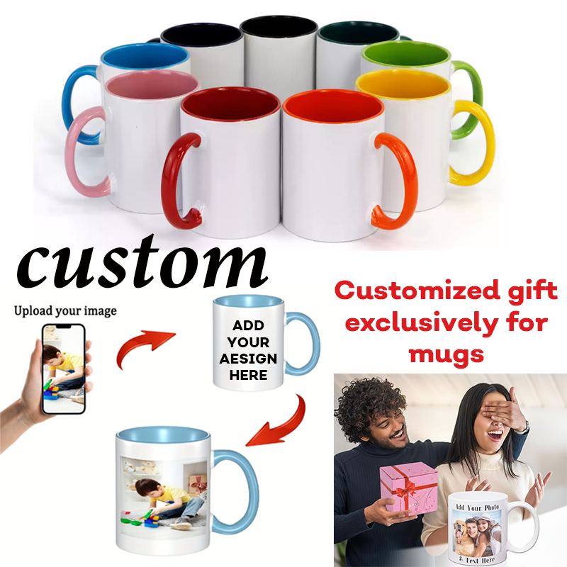 Sublimation Mug White - Custom Ceramic Mug Color Inside and
