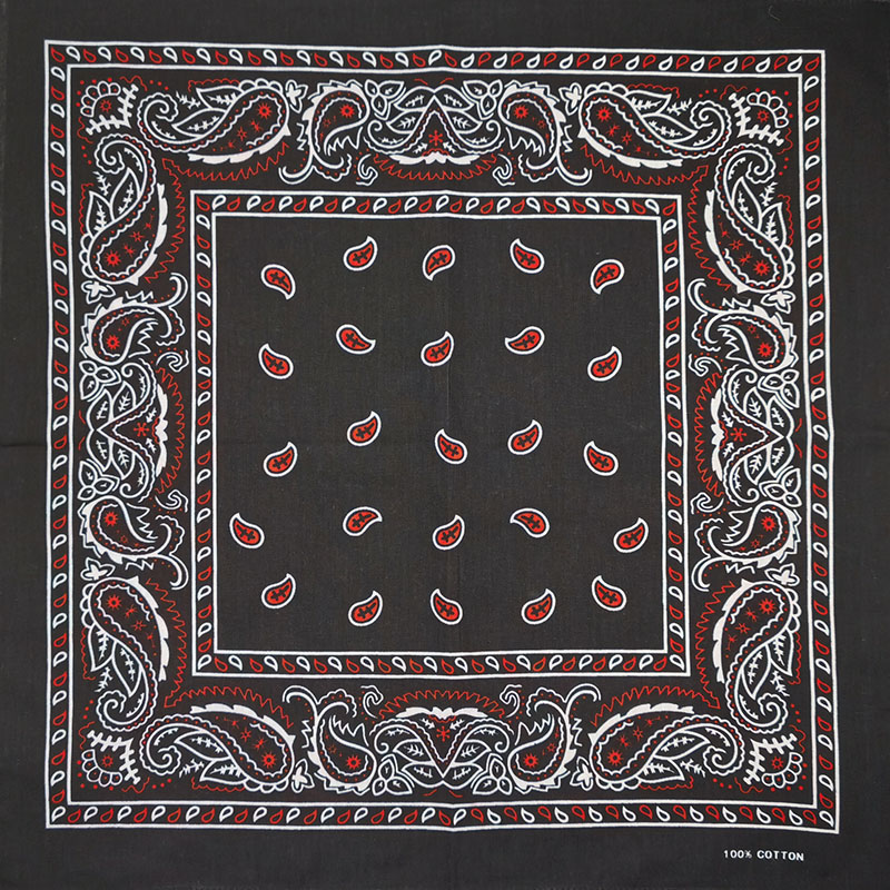 Fashion Unisex Black Paisley H - Bandana Blank White ulasan dan harga