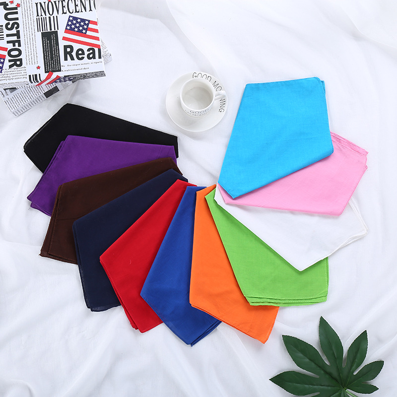 Headscarf Cotton Solid Color R - Bandana Blank White ulasan dan harga