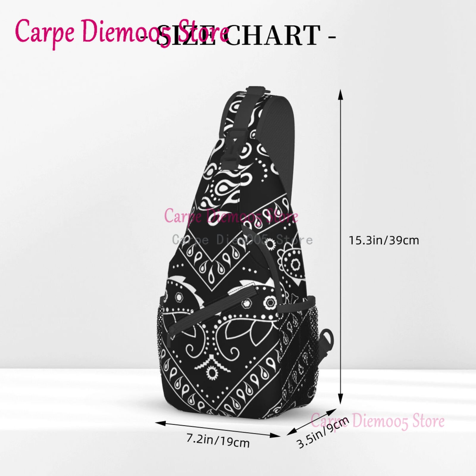 Black And White Paisley Chican - Bandana Blank White ulasan dan harga