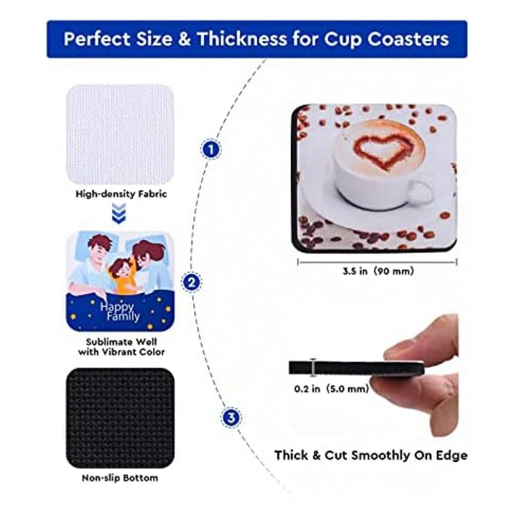1PCS Square Sublimation Blanks - Coaster Sublimation Blank ulasan dan harga