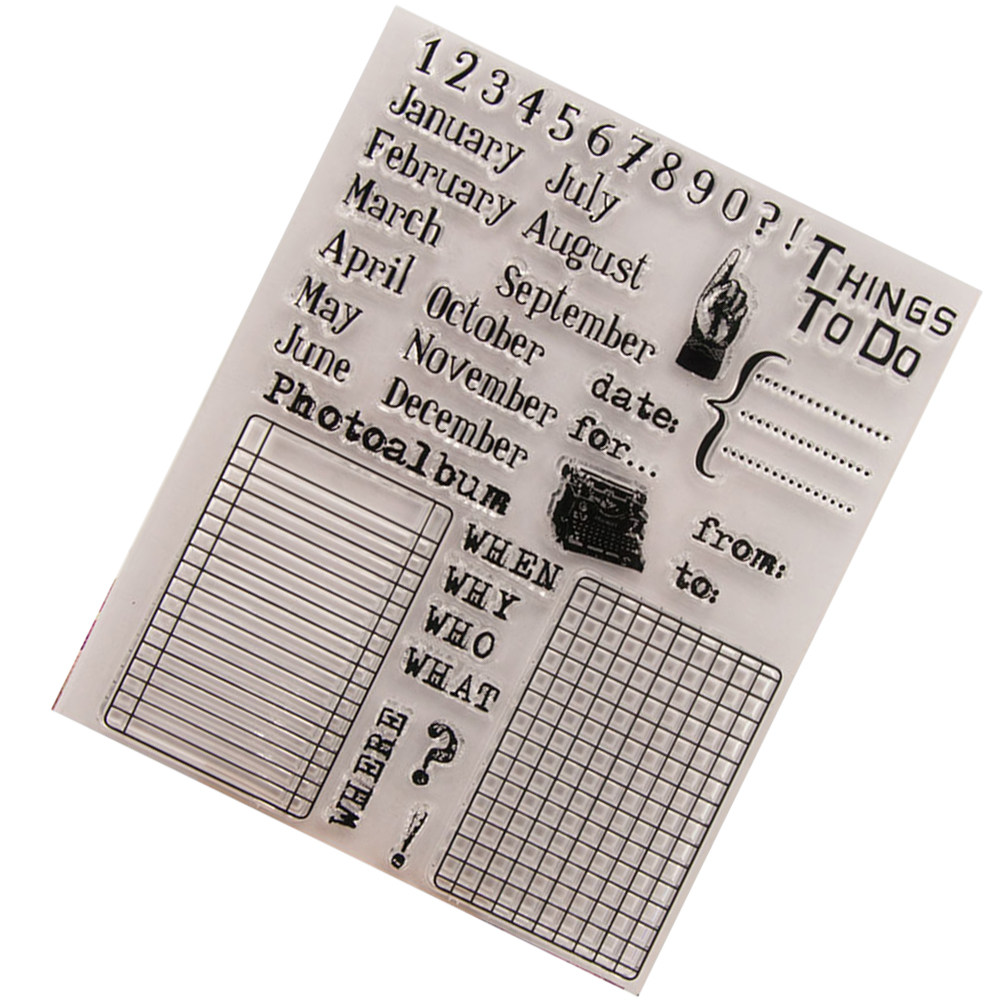 Calendar Date Silicone Stamp C - Photo Acrylic Block ulasan dan harga