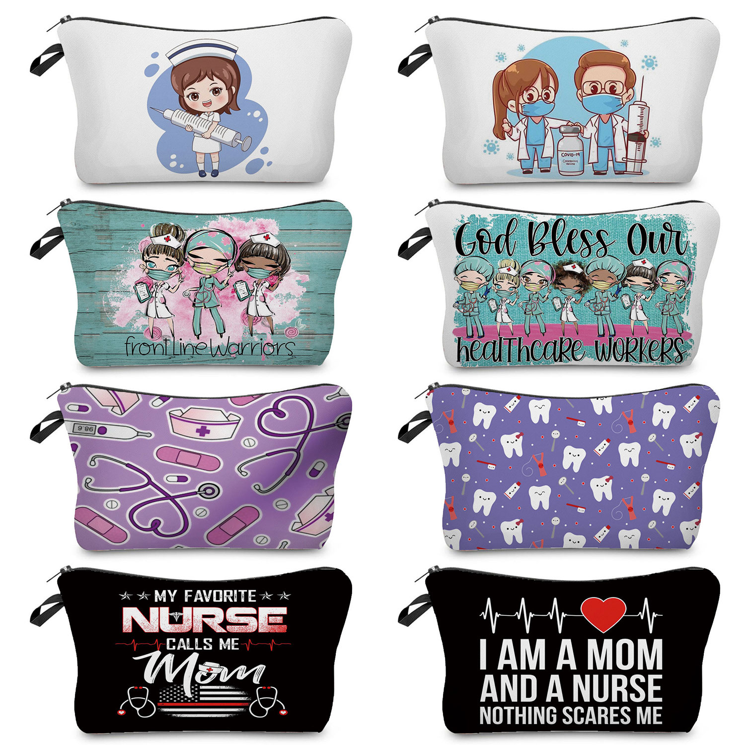 Cartoon Dentist Nurse Print Co - Pillow Cover Sublimation ulasan dan harga