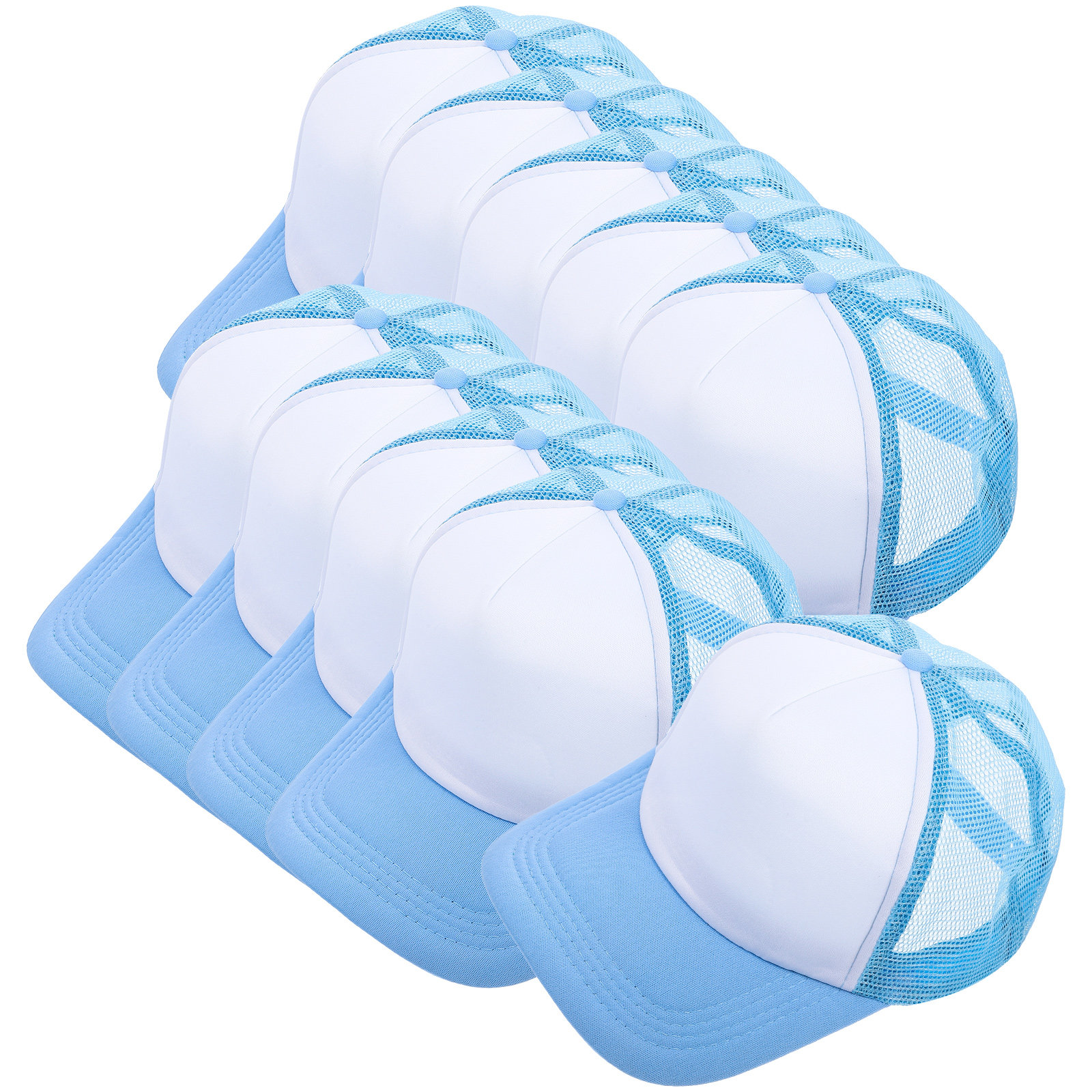 10Pcs Mesh Baseball Hat Blank  - Hat Sublimation Blank ulasan dan harga