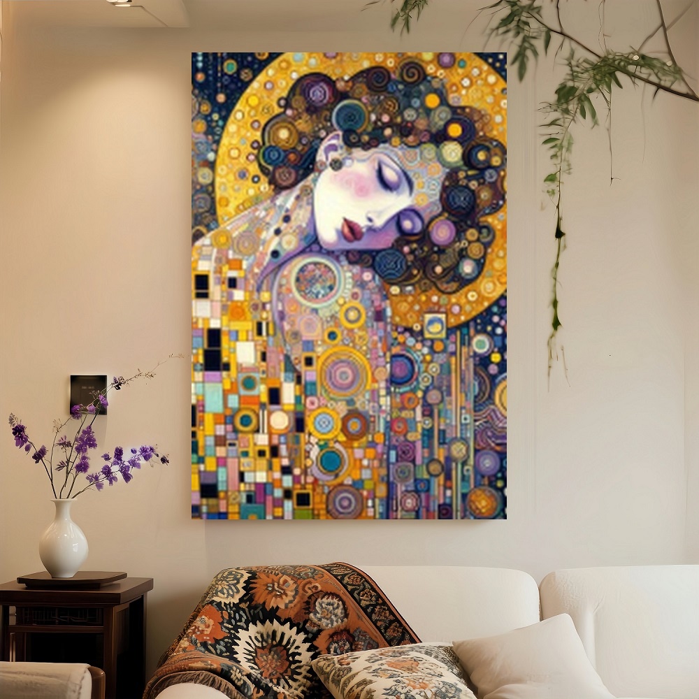 Framed S Gustav Klimt Inspired - Canvas Wrap Ready ulasan dan harga
