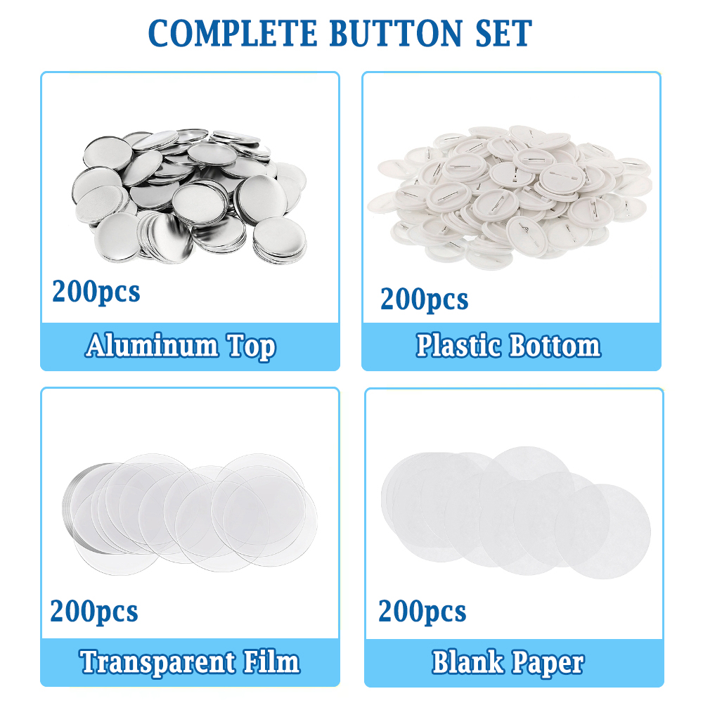 200pcs DIY Round Badge Making  - Button Badge Blank ulasan dan harga