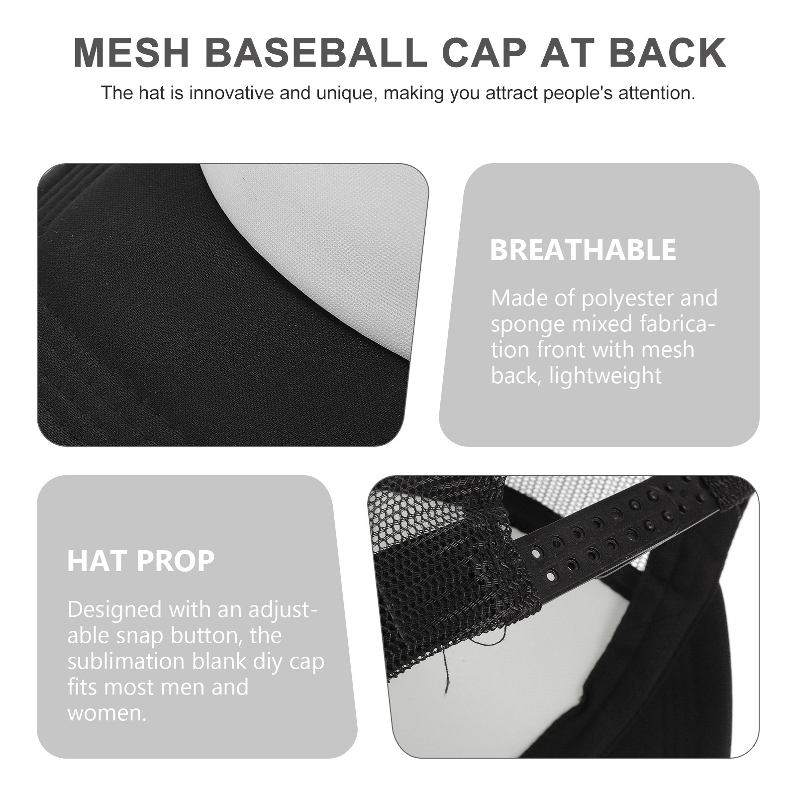 10Pcs Blank Baseball Caps Mesh - Hat Sublimation Blank ulasan dan harga