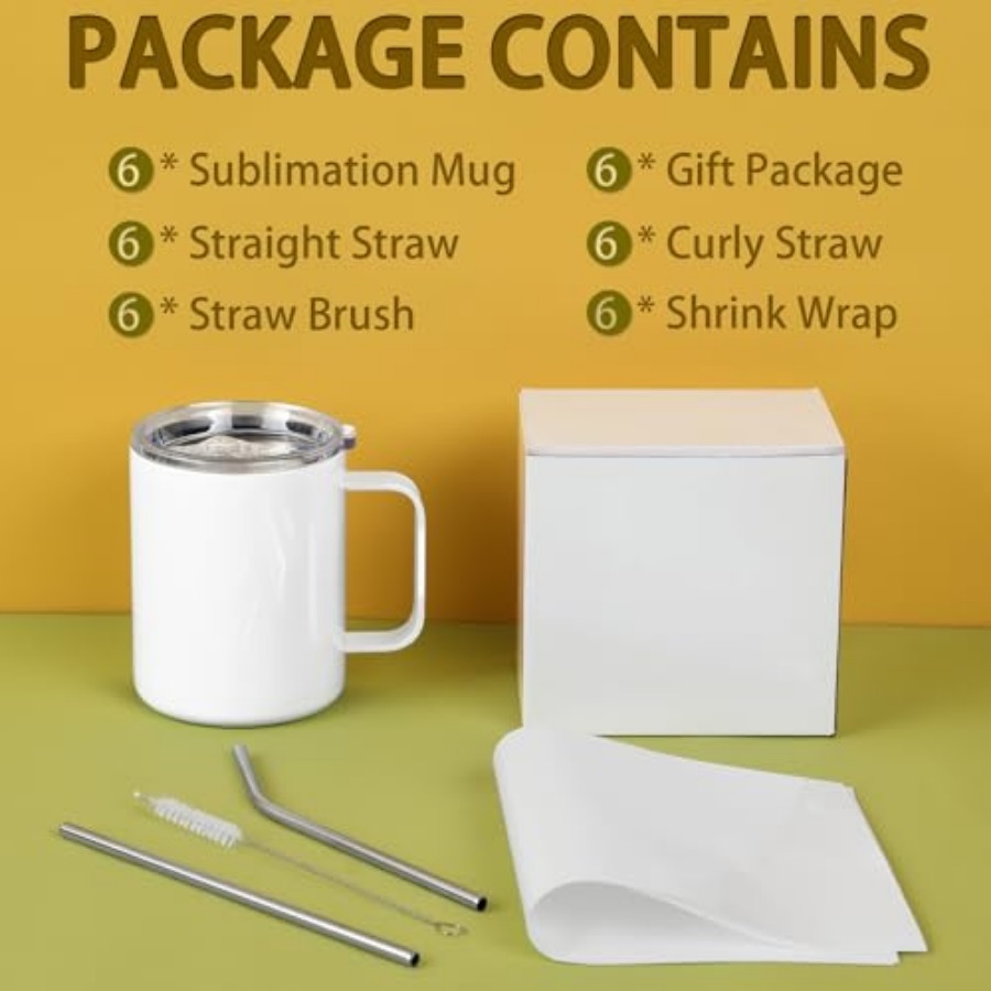 12 Oz Sublimation Coffee Mug B - Sublimation Mug White ulasan dan harga