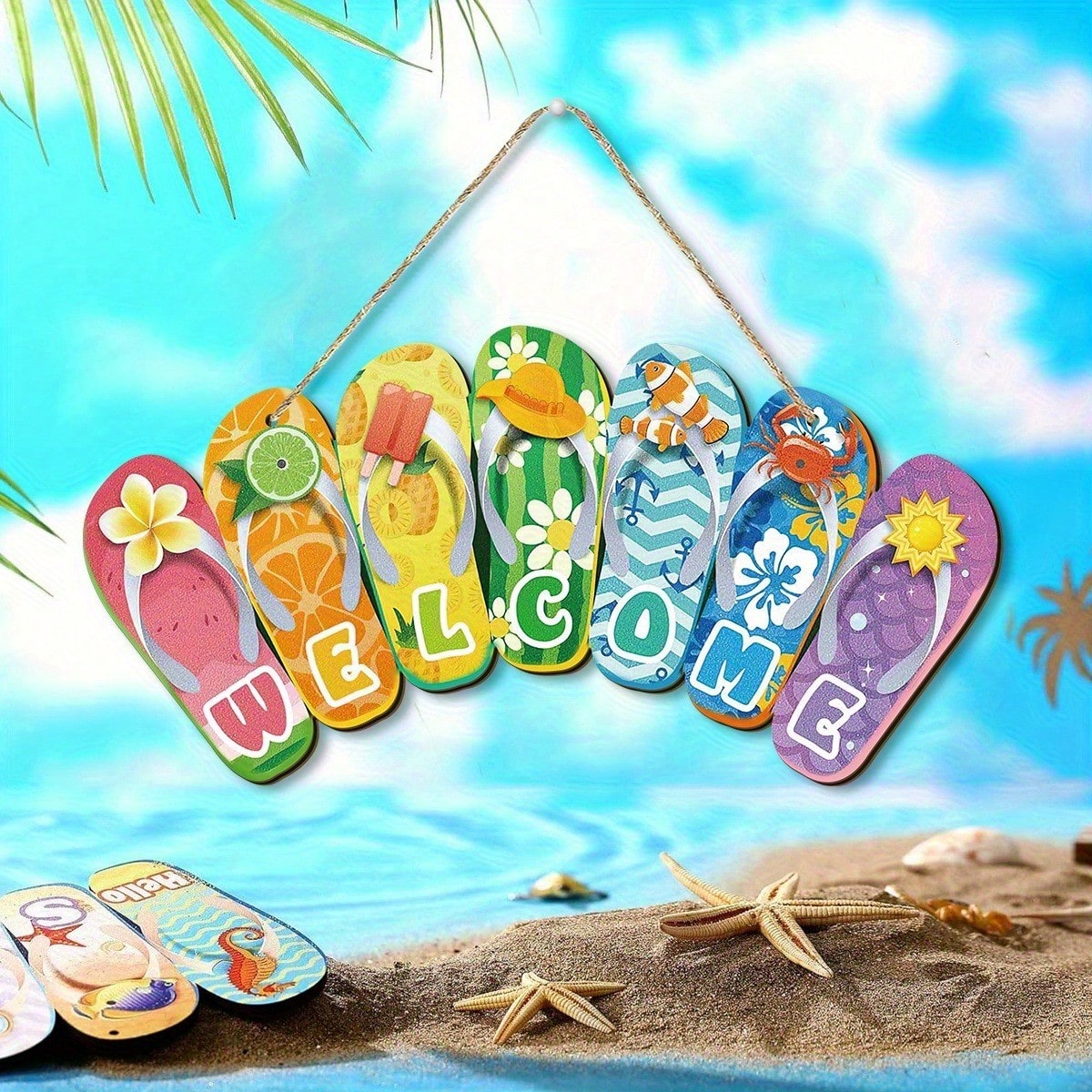 Hello Summer Felt Slippers Doo - Yard Sign Blank ulasan dan harga