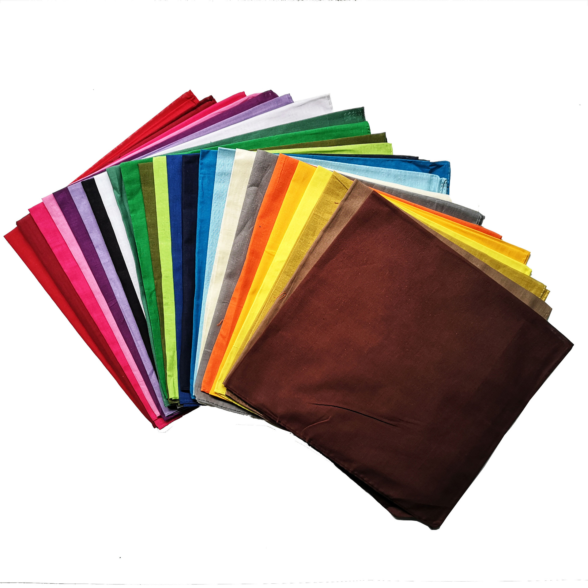 100%Cotton Cotton solid color  - Bandana Blank White ulasan dan harga