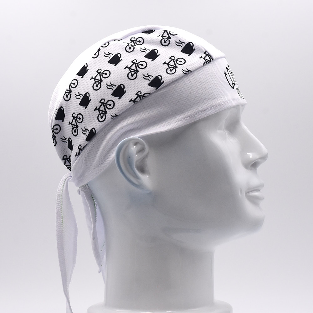 Classic Men White Cycling Cap  - Bandana Blank White ulasan dan harga