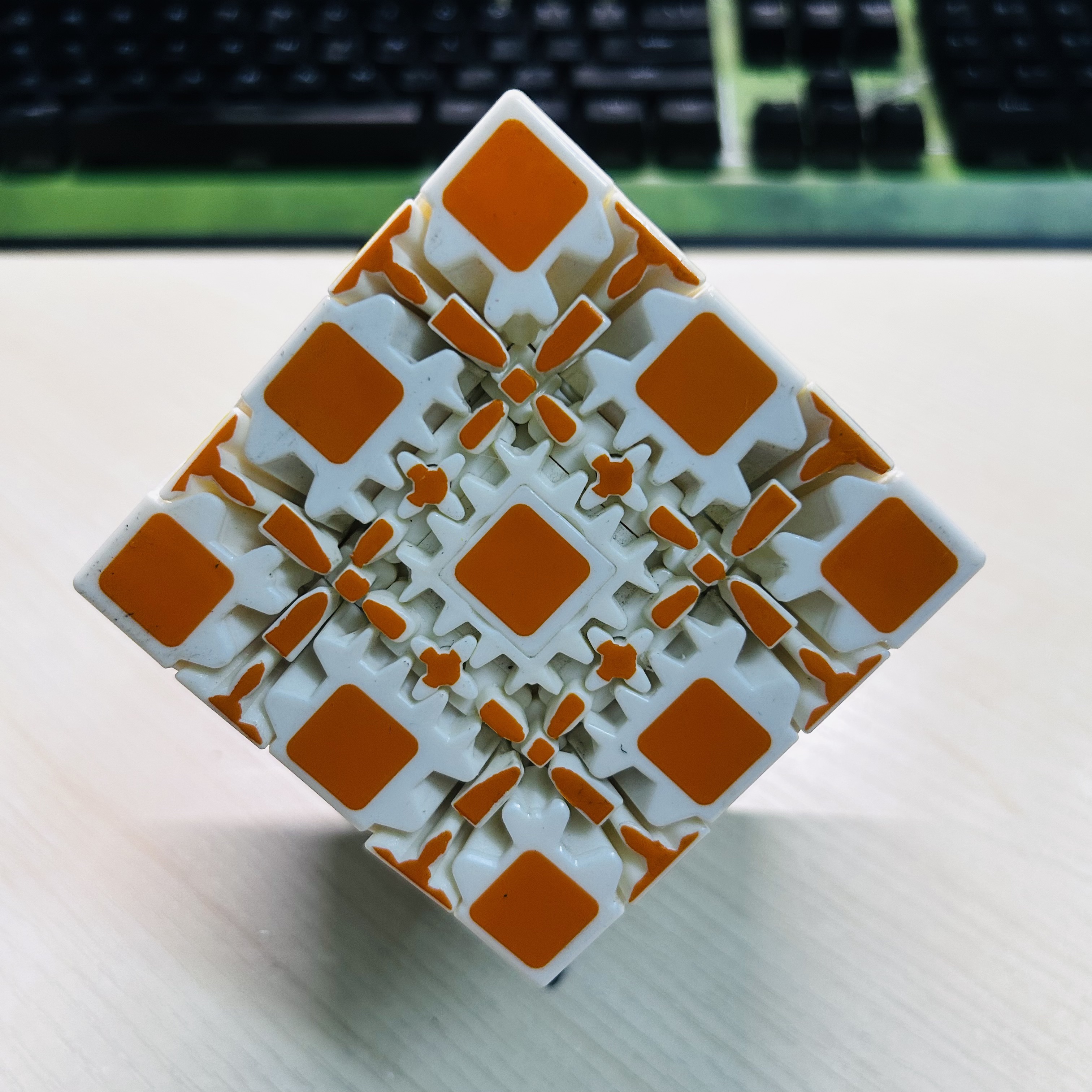 Collection Cube 5x5 Gear Cube  - Puzzle Blank White ulasan dan harga