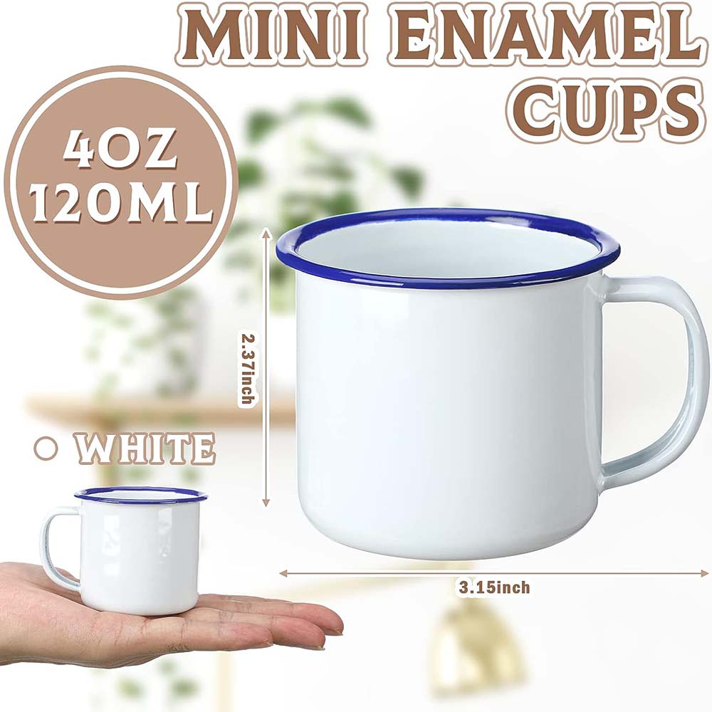 Mini Enamel Camping Coffee Mug - Sublimation Mug White ulasan dan harga
